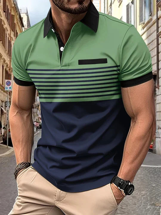 Louis|gestreepte zomerpolo voor heren