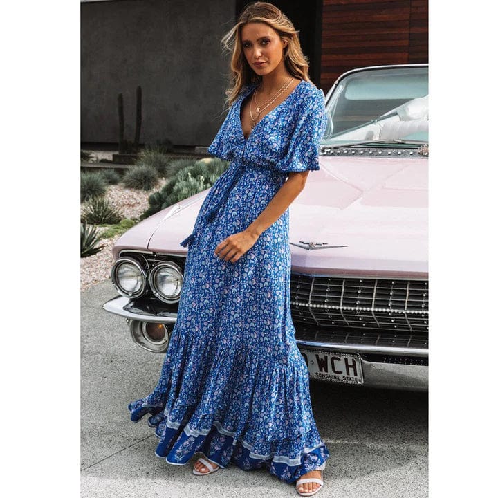 Bloemenjurk in hippie chic aerinne