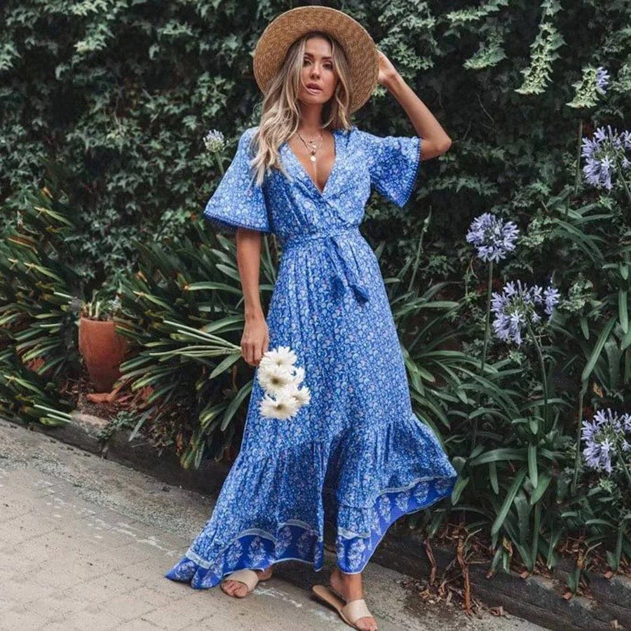 Bloemenjurk in hippie chic aerinne