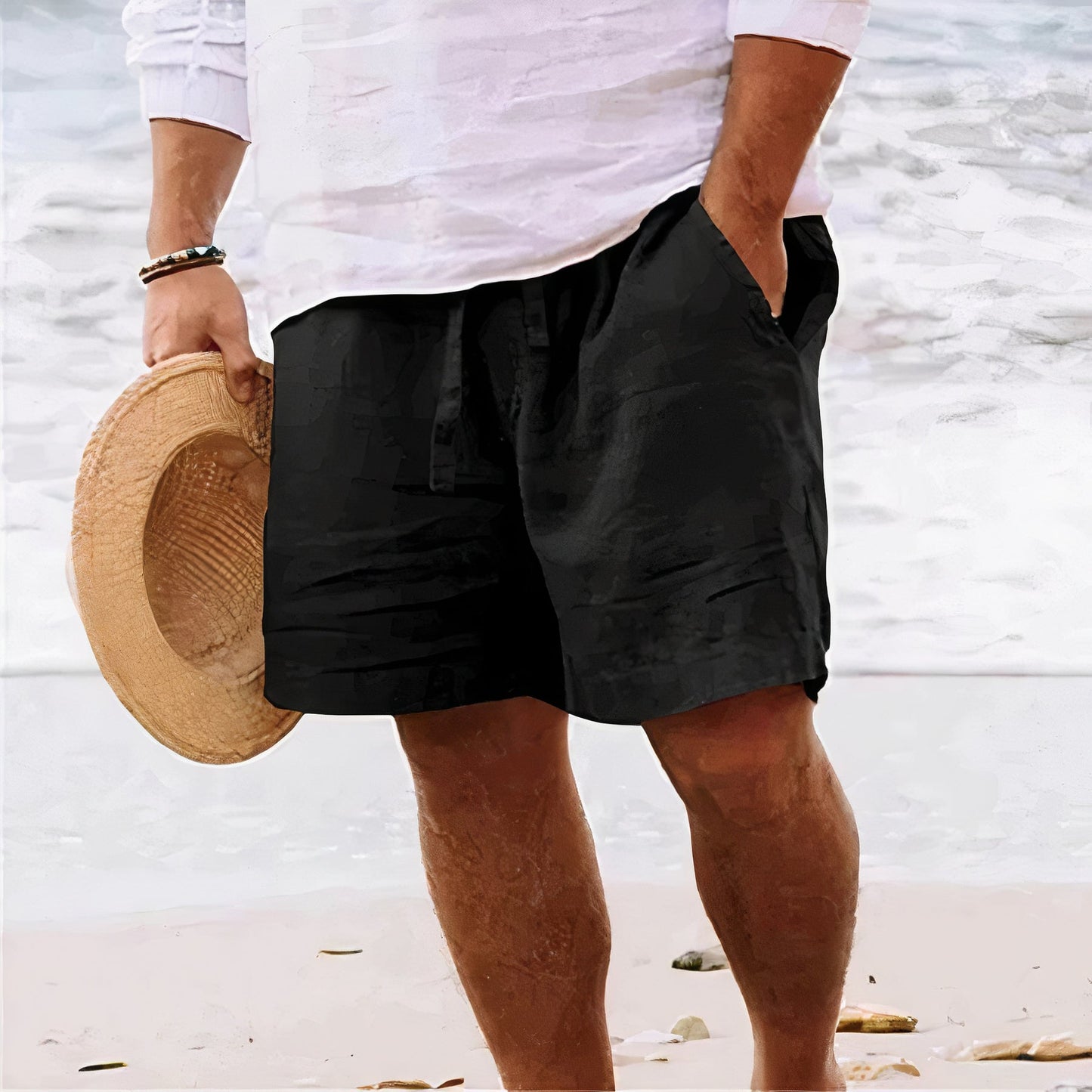 Ademend - linnen short - Zach