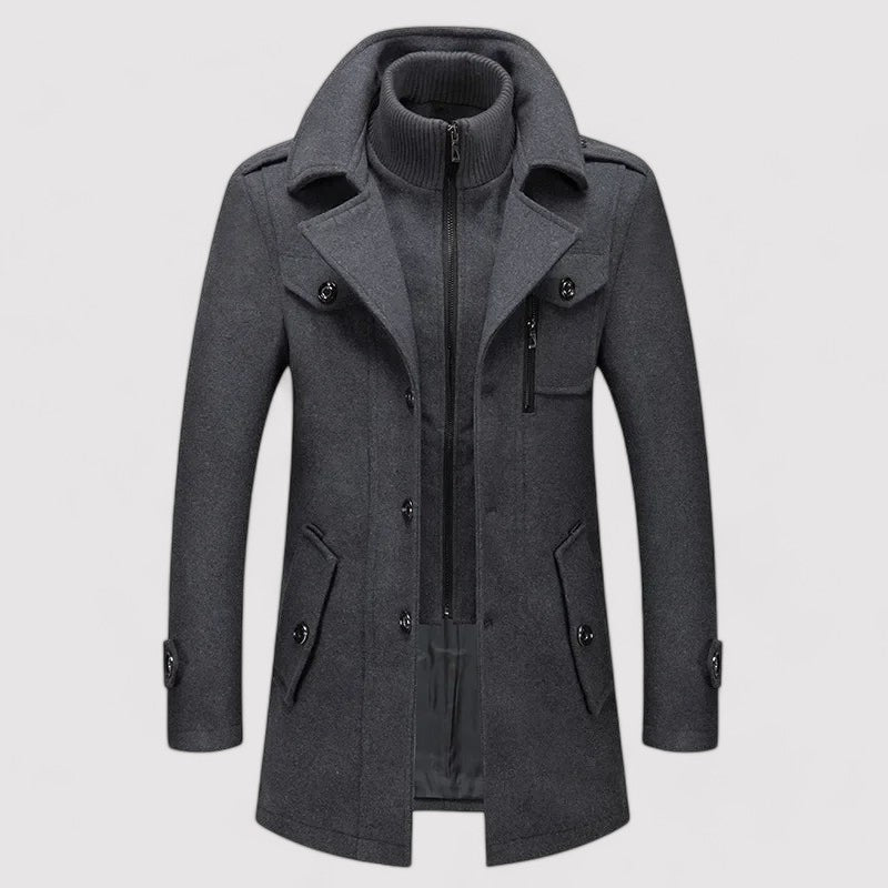 Monidoco Heren Wollen Trenchcoat