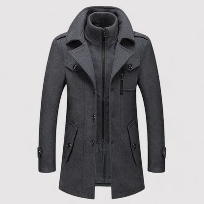 Monidoco Heren Wollen Trenchcoat