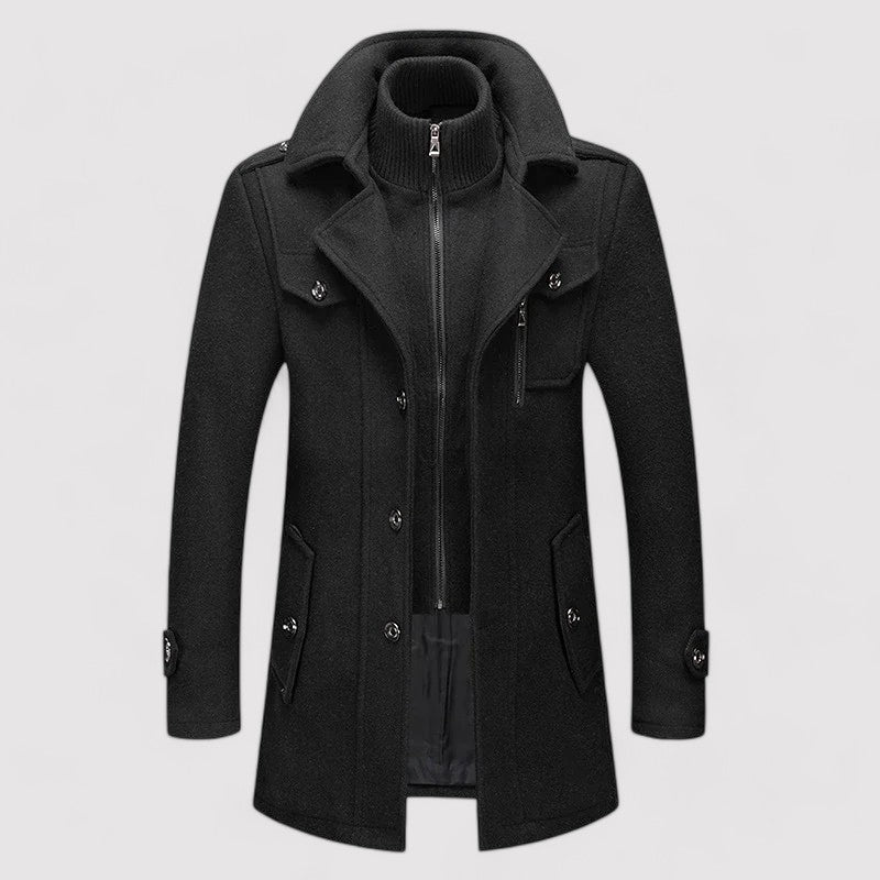 Monidoco Heren Wollen Trenchcoat