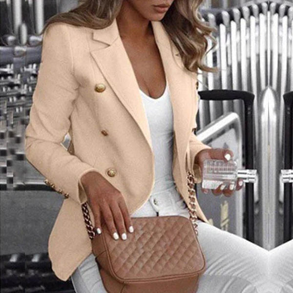 Bantella - modieuze geruite blazer met lange mouwen
